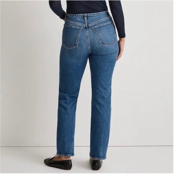 Madewell The '90s Straight Jean in Liola Wash Binded-Waist no-waist size 30 - Picture 3 of 16